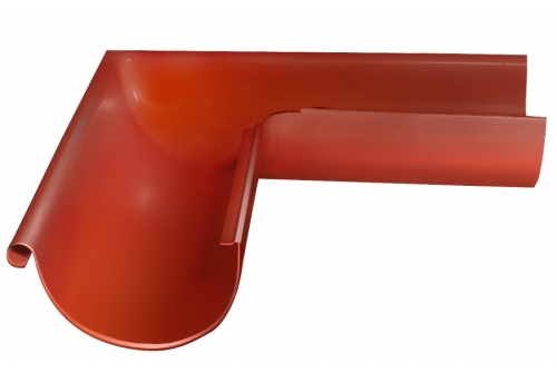 Угол желоба внешний Grand Line 90 гр 125 мм RAL 8004 терракота | Металлобаза Волхонка