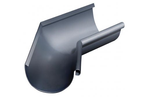 Угол желоба внутренний Grand Line 135 гр 125 мм RAL 7024 мокрый асфальт | Металлобаза Волхонка
