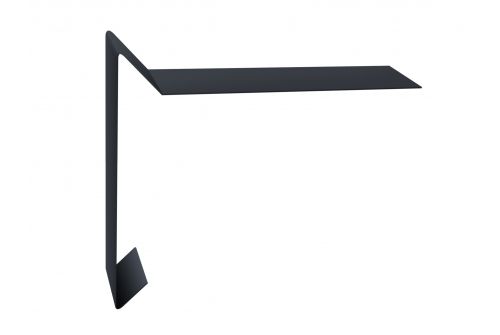 Планка ветровая для мягкой кровли 100х20х100 0,5 Atlas с пленкой RAL 7024 мокрый асфальт | Металлобаза Волхонка