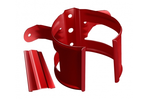 Кронштейн трубы на дерево 90мм RAL 3011 коричнево-красный | Металлобаза Волхонка