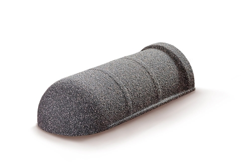 Конек полукруглый начальный HIP AeroDek Tradition /Firenze античный серый | Металлобаза Волхонка