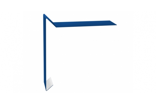 Планка ветровая для мягкой кровли 130х25х100 0,45 PE с пленкой RAL 5005 сигнальный синий | Металлобаза Волхонка