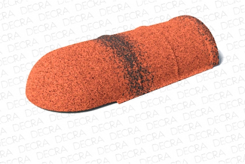 Конек полукруглый начальный HIP AeroDek Tradition /Firenze античный красный | Металлобаза Волхонка