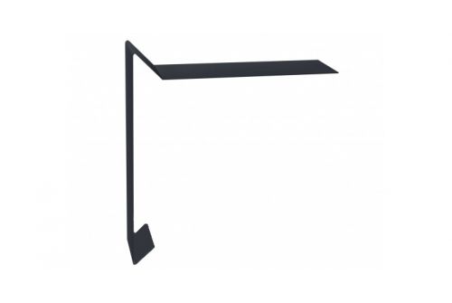 Планка ветровая для мягкой кровли 130х25х100 0,5 Velur RAL 7024 мокрый асфальт | Металлобаза Волхонка