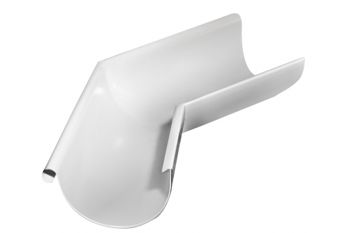 Угол желоба внешний Grand Line 135 гр 150 мм RAL 9003 сигнальный белый | Металлобаза Волхонка