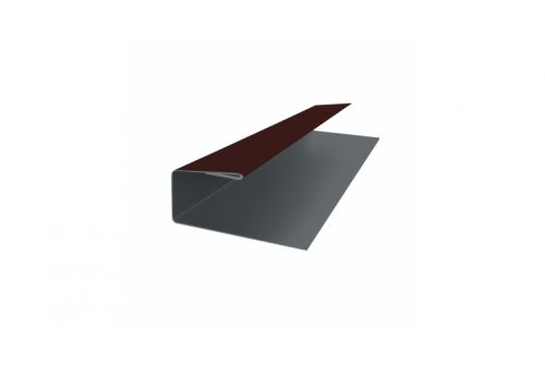 J-Профиль 18мм 0,5 Satin с пленкой RR 32 темно-коричневый | Металлобаза Волхонка