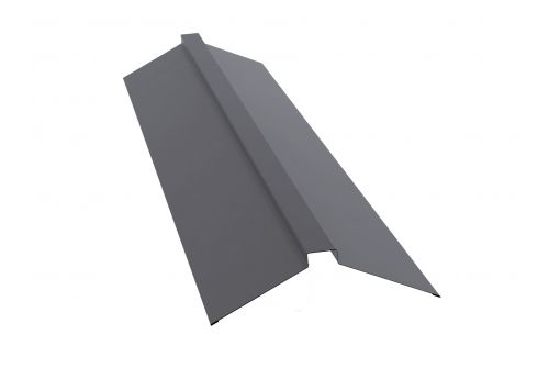 Планка конька плоского 150х40х150 0,45 PE с пленкой RAL 7004 сигнальный серый | Металлобаза Волхонка