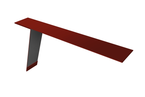 Планка карнизная фальц Grand Line 130х80 0,5 Velur RAL 3009 оксидно-красный | Металлобаза Волхонка