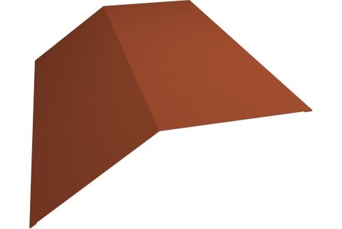 Планка конька плоского 145х145 0,45 Drap RAL 8004 терракота | Металлобаза Волхонка