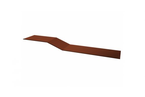 Планка крепежная фальц Grand Line 0,5 Satin с пленкой RAL 8004 терракота | Металлобаза Волхонка