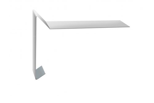 Планка ветровая для мягкой кровли 100х20х70 0,5 Satin с пленкой RAL 9003 сигнальный белый | Металлобаза Волхонка