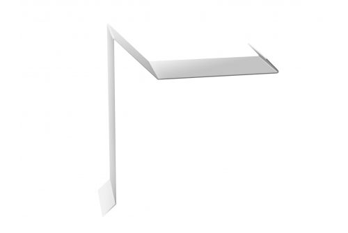 Планка ветровая для мягкой кровли двойная завальцовка 60х30х90 0,5 Satin с пленкой RAL 9003 сигнальный белый | Металлобаза Волхонка