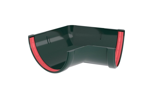 Угол желоба 135 град.Классика 120 ПВХ Grand Line зелёный (RAL 6005) | Металлобаза Волхонка