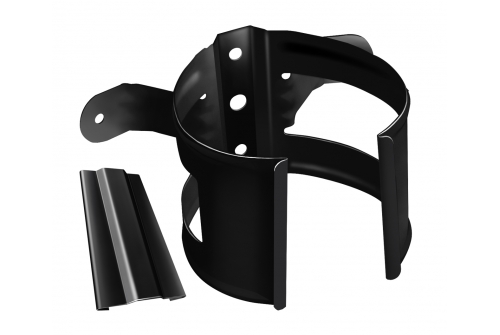 Кронштейн трубы Grand Line на дерево 90мм RAL 9005 черный | Металлобаза Волхонка