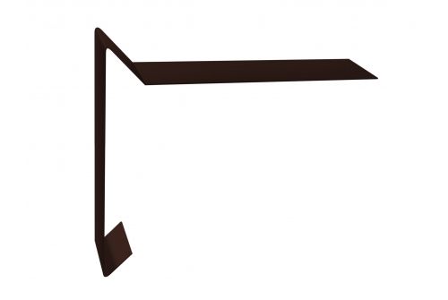 Планка ветровая для мягкой кровли 100х20х100 0,5 Atlas с пленкой RAL 8017 шоколад | Металлобаза Волхонка