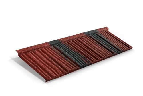 Лист Metrotile WoodShake красно-черный | Металлобаза Волхонка