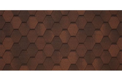 Битумная черепица TEGOLA GARDA pelle 227 (красно-коричневый) | Металлобаза Волхонка