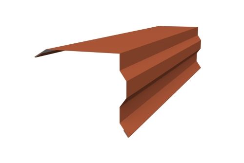 Планка торцевая фигурная 100х85 0,45 Drap RAL 8004 терракота | Металлобаза Волхонка