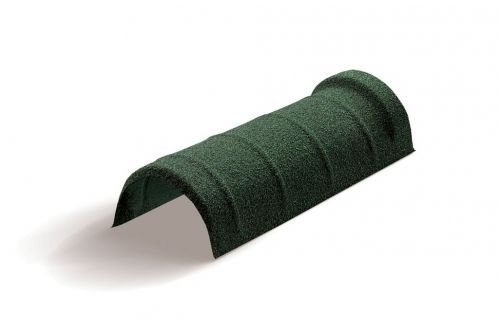 Конек полукруглый одинарный Mtile темно-зеленый | Металлобаза Волхонка