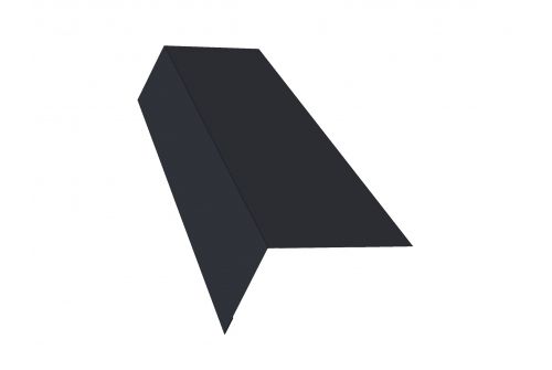 Планка карнизная широкая 100х85 0,5 Satin с пленкой RAL 7024 мокрый асфальт | Металлобаза Волхонка