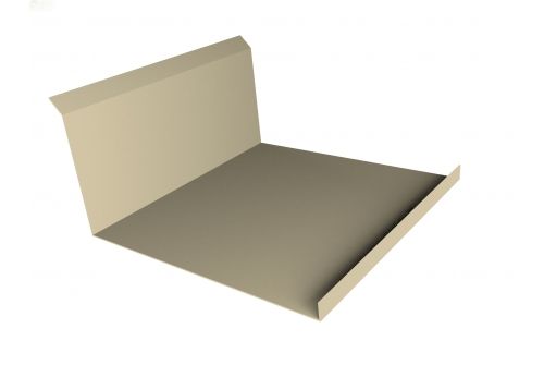 Планка примыкания нижняя 20х122х260х15 0,5 Satin с пленкой RAL 1015 светлая слоновая кость | Металлобаза Волхонка