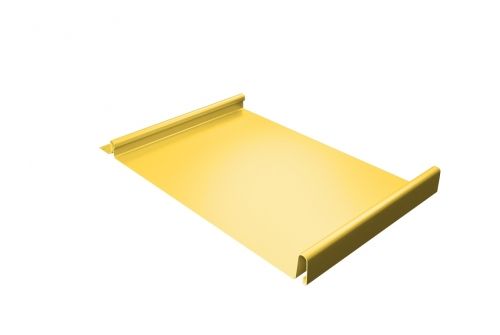 Кликфальц 0,45 PE с пленкой на замках RAL 1018 цинково-желтый | Металлобаза Волхонка