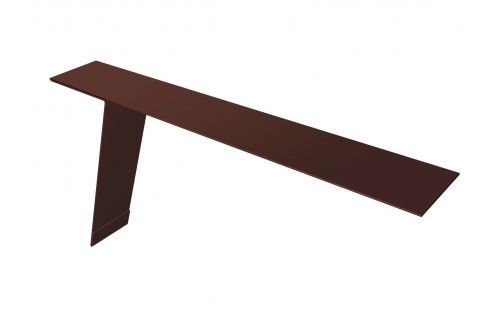 Планка карнизная фальц Grand Line 130х80 0,5 Atlas с пленкой RAL 8017 шоколад | Металлобаза Волхонка