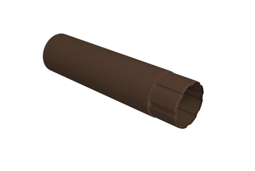 Труба круглая Ø90 Vortex Mix 1м PE RAL 8017 шоколад | Металлобаза Волхонка