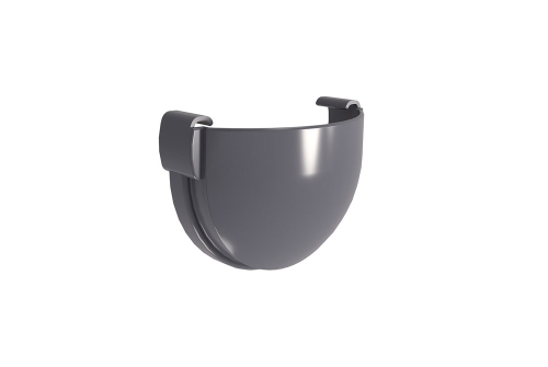 Заглушка желоба Дизайн 135 ПВХ Grand Line графит (RAL 7024) | Металлобаза Волхонка