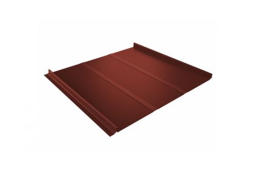 Кликфальц Line 0,45 PE с пленкой на замках RAL 8004 терракота | Металлобаза Волхонка