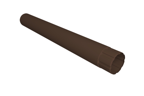 Труба круглая Ø90 Vortex Mix 3м PE RAL 8017 шоколад | Металлобаза Волхонка