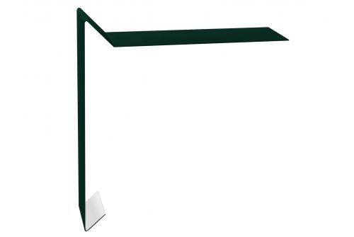 Планка ветровая для мягкой кровли 130х25х100 0,5 Satin с пленкой RAL 6005 зеленый мох | Металлобаза Волхонка