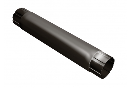 Труба круглая соединительная Grand Line 100 мм 1 м RR 32 темно-коричневый | Металлобаза Волхонка