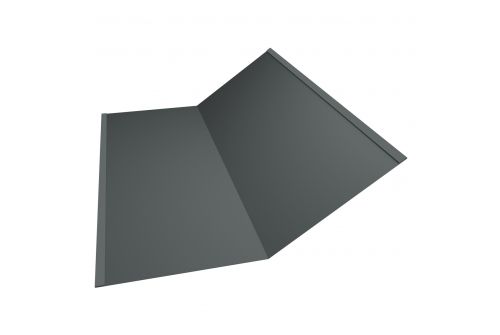 Планка ендовы нижней 300х300 0,45 PE с пленкой RAL 7005 мышино-серый | Металлобаза Волхонка