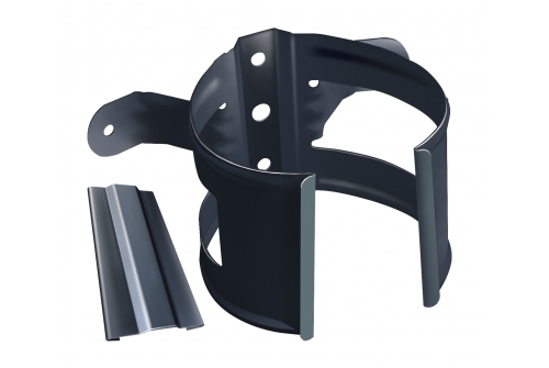 Кронштейн трубы Grand Line на дерево 90мм RAL 7024 мокрый асфальт | Металлобаза Волхонка