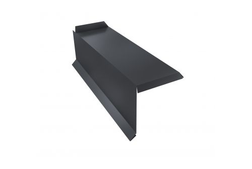 Планка торцевая сегментная 20мм Левая 0,5 GreenСoat Pural с пленкой RR 23 темно-серый (RAL 7024 мокрый асфальт) | Металлобаза Волхонка