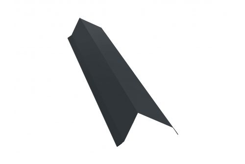 Планка торцевая 80х100 0,5 Velur RAL 7016 антрацитово-серый | Металлобаза Волхонка