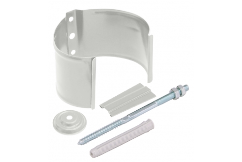 Кронштейн трубы Grand Line на кирпич 100мм RAL 9003 сигнальный белый | Металлобаза Волхонка