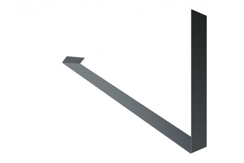 Планка примыкание верхнее к трубе фальц 0,45 PE с пленкой RAL 7005 мышино-серый | Металлобаза Волхонка