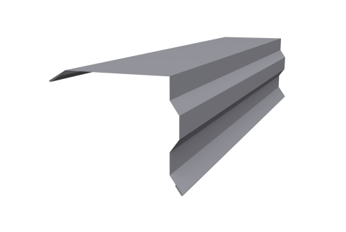 Планка торцевая фигурная 100х85 0,5 Satin с пленкой RAL 7004 сигнальный серый | Металлобаза Волхонка