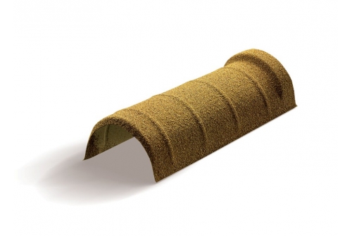 Конек полукруглый одинарный Mtile охра | Металлобаза Волхонка