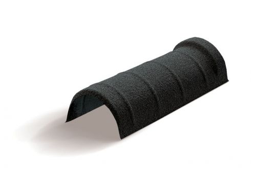 Конек полукруглый одинарный Mtile серый | Металлобаза Волхонка