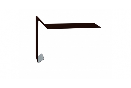 Планка ветровая для мягкой кровли 100х20х70 0,5 GreenСoat Pural с пленкой RR 32 темно-коричневый (RAL 8019 серо-коричневый) | Металлобаза Волхонка