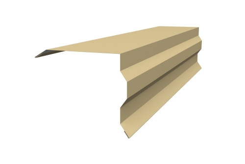 Планка торцевая фигурная 100х85 0,45 PE с пленкой RAL 1014 слоновая кость | Металлобаза Волхонка