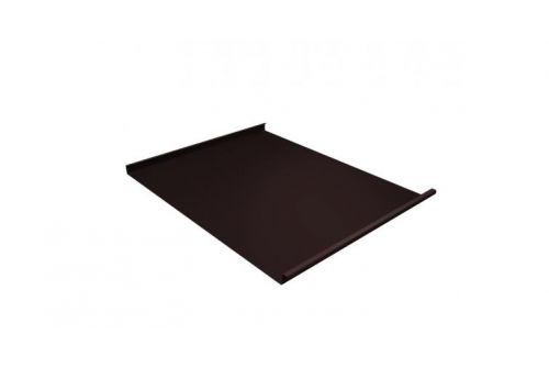 Фальц двойной стоячий Grand Line 0,5 Quarzit Pro Matt с пленкой на замках RAL 8017 шоколад | Металлобаза Волхонка