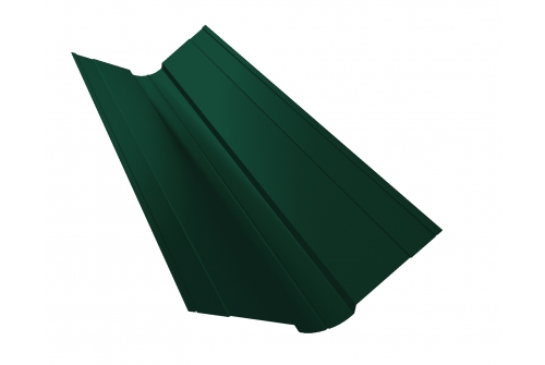 Планка ендовы верхней фигурной 100x100 0,4 PE RAL 6005 зеленый мох | Металлобаза Волхонка