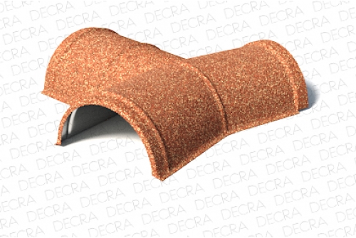 Y-эл. полукруг. конька начальный AeroDek Tradition /Firenze терракота | Металлобаза Волхонка