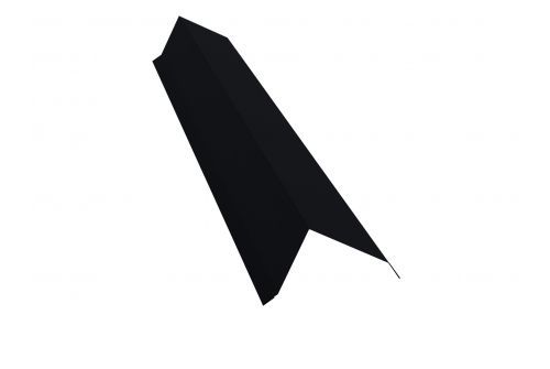 Планка торцевая 80х100 0,5 Velur RAL 9005 черный | Металлобаза Волхонка