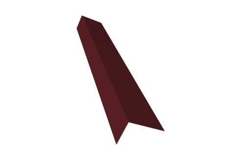 Планка на коньковый аэратор 30х20 Фартук S8 0,45 PE с пленкой RAL 3005 красное вино | Металлобаза Волхонка