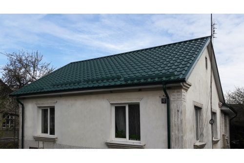 Металлочерепица камея 0,45 drap st RAL 6005 зеленый мох | Металлобаза Волхонка